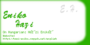 eniko hazi business card